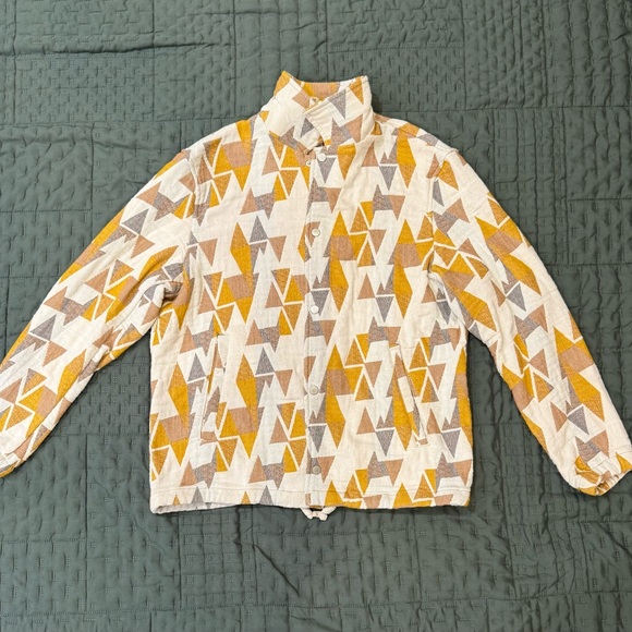 Zara Geometric Yellow and Gray Vest - Picture 1 of 10